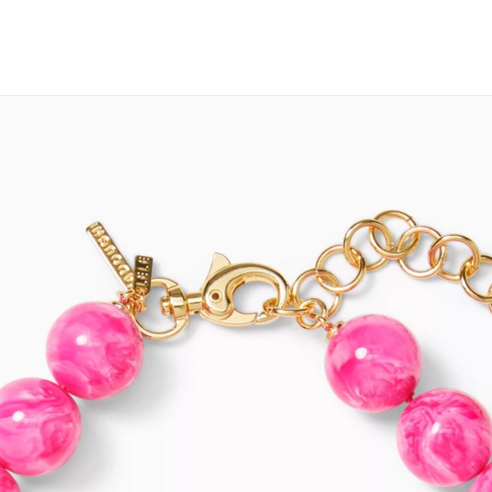 LILLY PULITZER x Lele Heart Country Club Necklace Passionfruit Pink - Picture 9 of 14